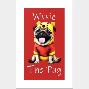 winnie the pug pencil style Posters and Art